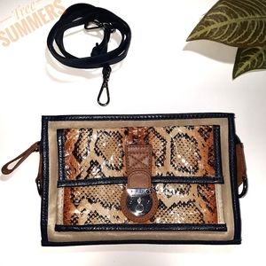 Isabella Fiore leather and snakeskin bag